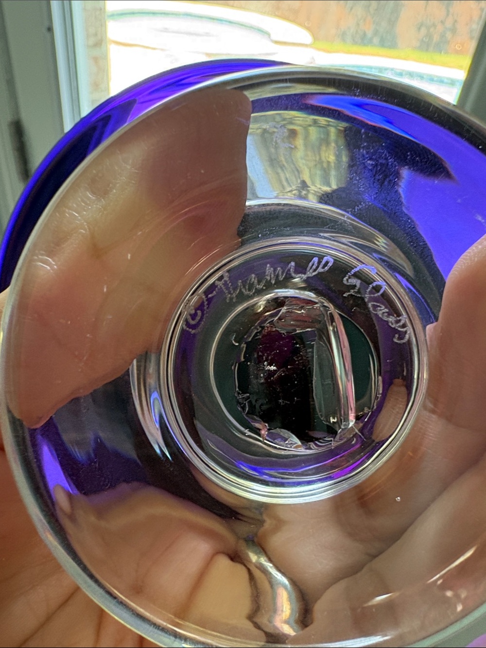 Handblown Purple Decorative Vase - Home Art - Picture 2 of 5